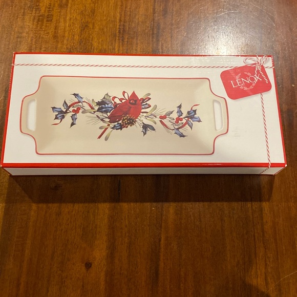 Lenox Cardinal handled hors D’oeurves tray - Picture 2 of 8